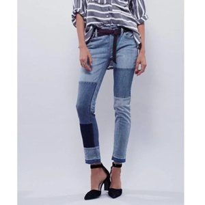 Free People Jax Patched Skinny Jeans - Size 25